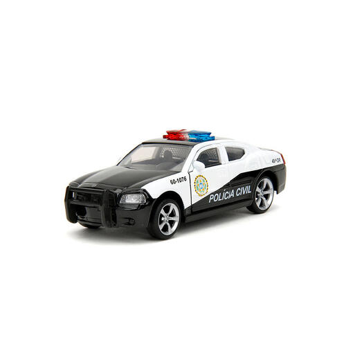 Jada 2006 Dodge Charger, Fast 5, Police Car | Glossy Black