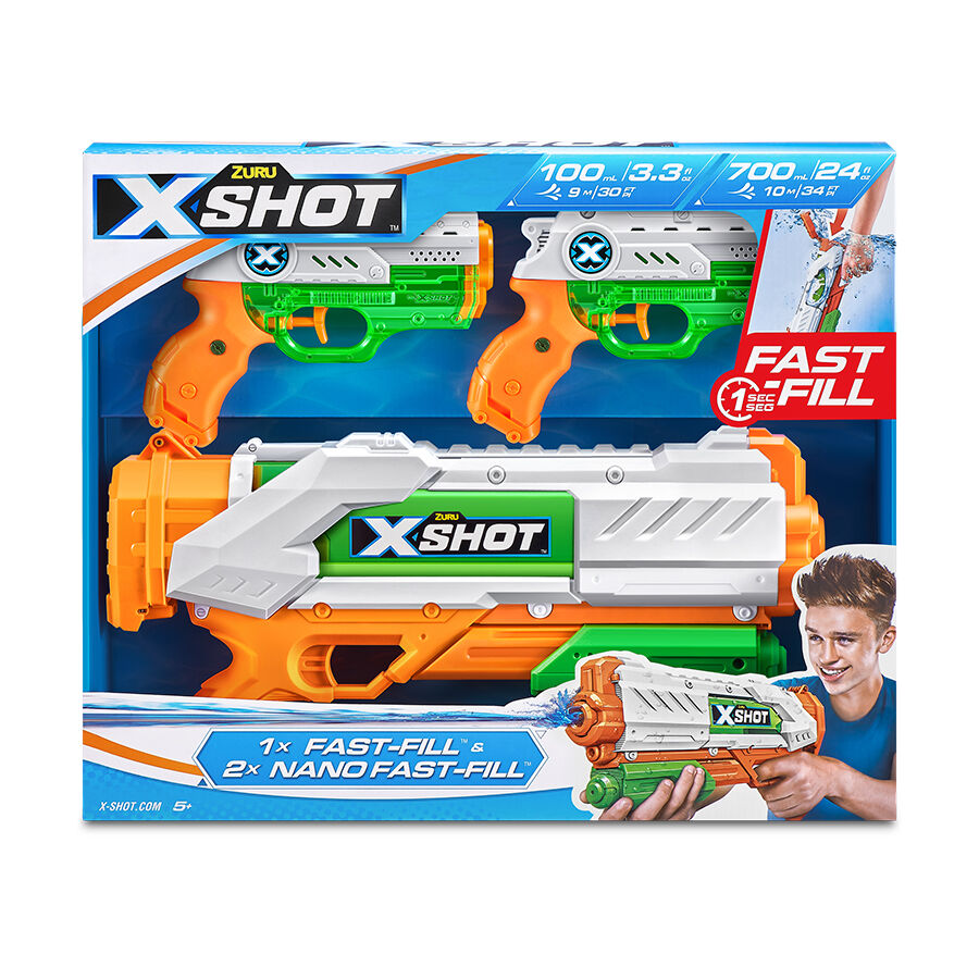 Zuru筑愉X-Shot X 特攻巨浪吞食者速充水枪潜行者小款速充水枪套装