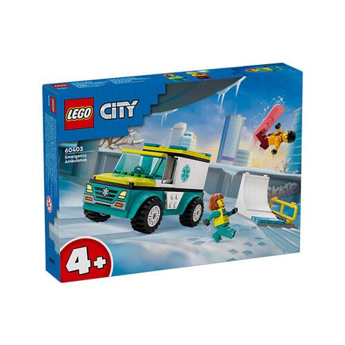 LEGO City Great Vehicles Emergency Ambulance and Snowboarder 60403