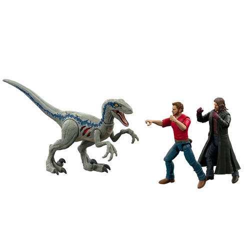 Jurassic World EXTREME DAMAGE Owen & Velociraptor 'Blue' Pursuit Pack