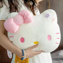 三丽鸥 花朵凯蒂猫 抱枕 - 粉色   