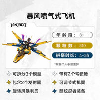 LEGO乐高 幻影忍者系列 71833 拉斯与阿林的暴风喷气式飞机