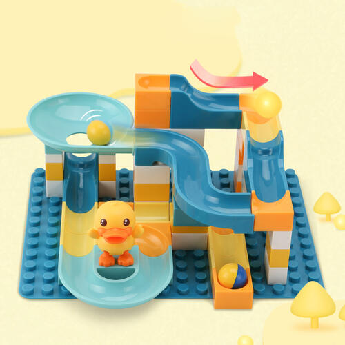 B.Duck小黄鸭 滚珠滑道积木-51 Pieces