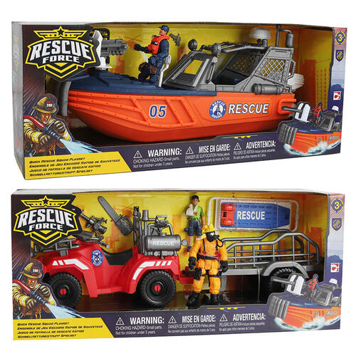 Rescue Force轰天勇将系列-救援车/快艇 随机发货