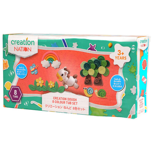 Creation Nation Creation Dough 8 Colour Tub Set