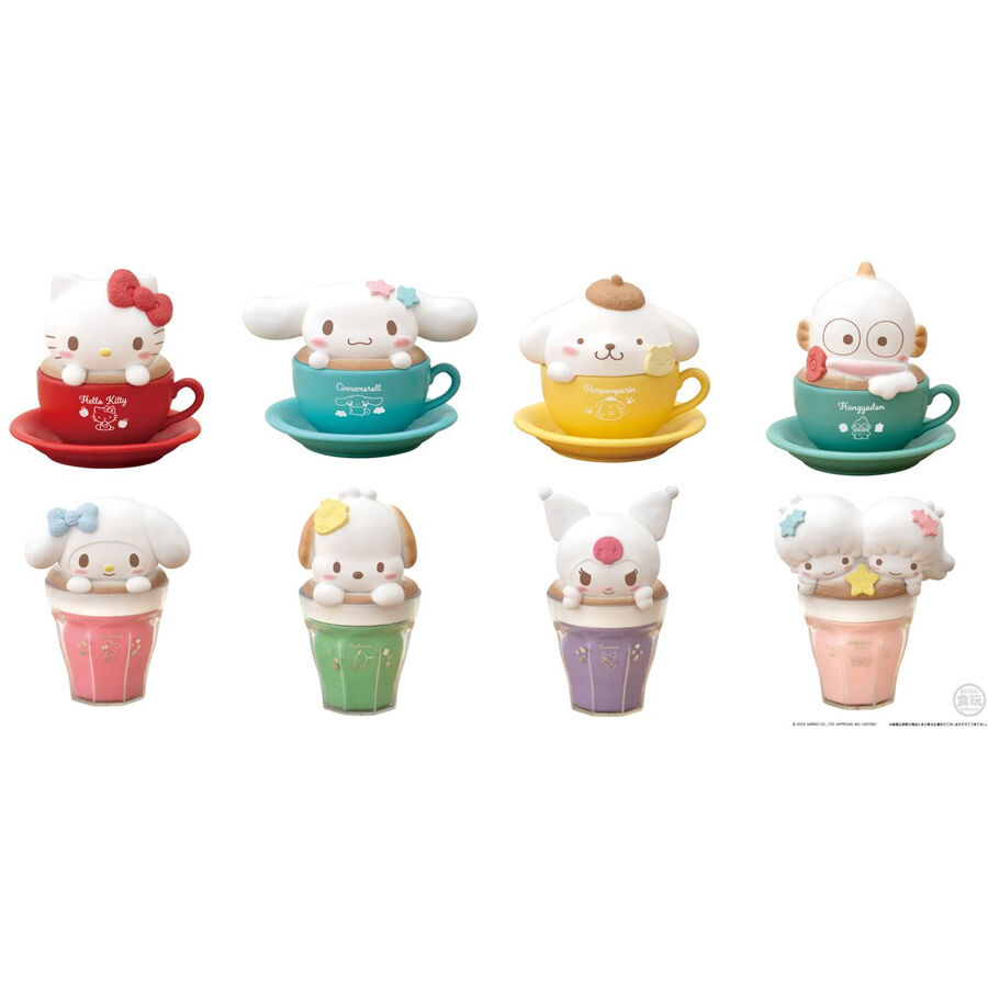 Bandai Sanrio Character Latte Art Locket Sanrio Family - Assorted