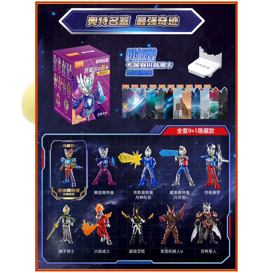 布鲁可 ウルトラマン　限定版　6個セット 中国限定 布鲁可 ウルトラマンゼットデルタライズクロー