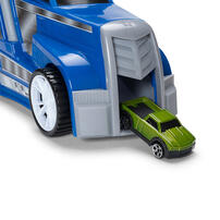 Speed City Stunt Transporter with 11 vehicles Blue