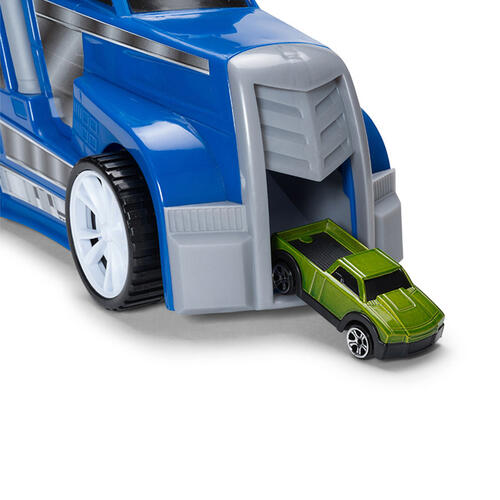 Speed City城市快线 合金小车运输车内含11辆小车 蓝色