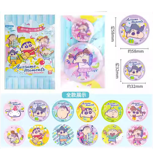 Crayonshin_Chan Tinplate Badge - Party-Themed Model - Assorted