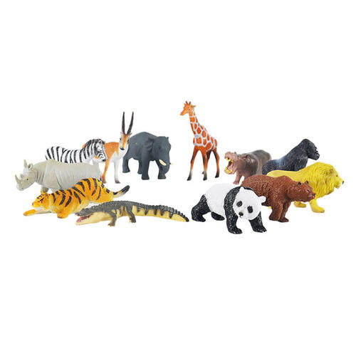 Recur 12 Pieces Wild Animal Set In Tub