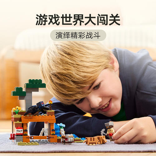 LEGO乐高 我的世界系列 21269 犰狳矿洞探险