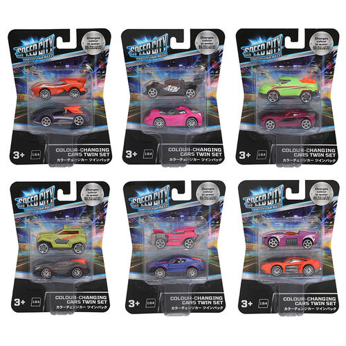 Speed City Colour-Changing Cars Twin - Assorted
