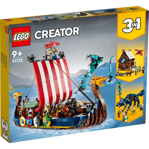 LEGO乐高 创意系列 31132 海盗船与尘世巨蟒