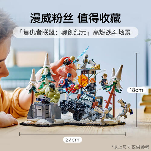 LEGO乐高 漫威系列 73291 复仇者集结：奥创纪元