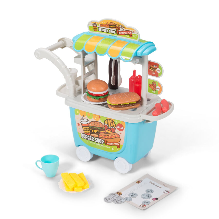 Burger cart toy hot sale