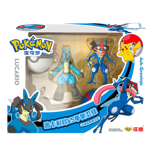 Pokemon 宝可梦路卡利欧 VS 甲贺忍蛙 