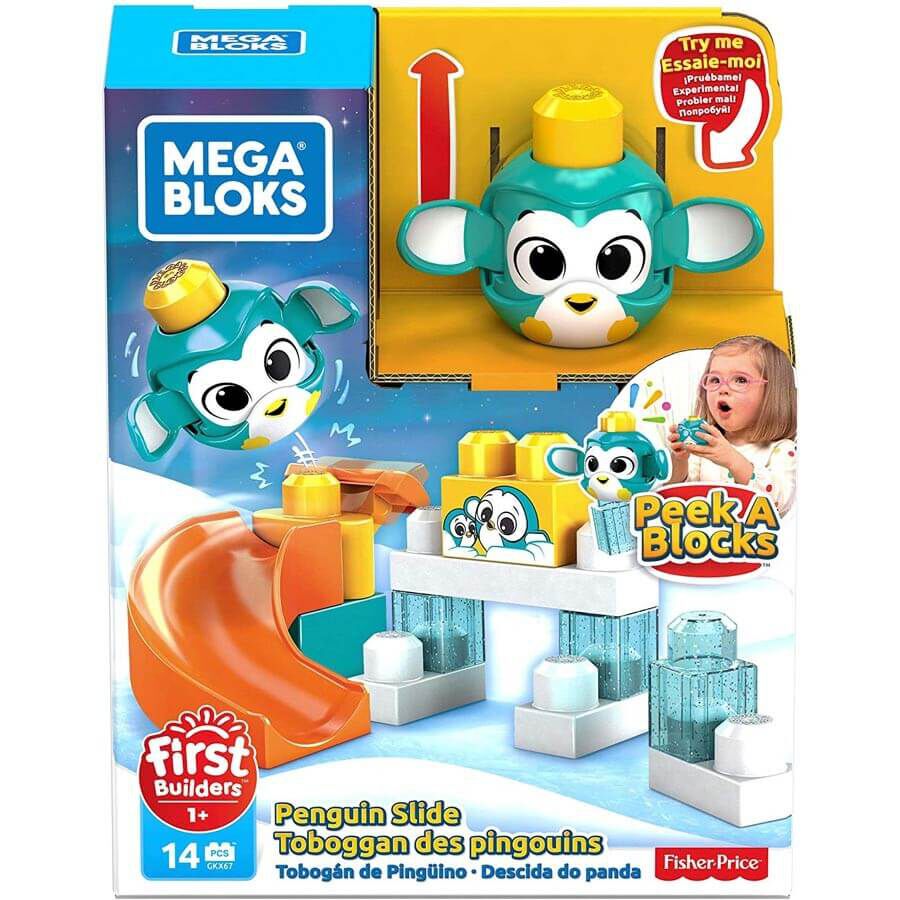 Mega Bloks First Builders Peek A Blocks Penguin Slide Toys R Us
