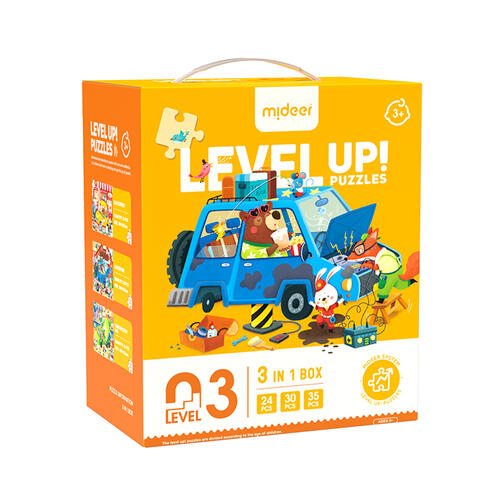 Mideer Puzzle-Level 3-Scenery/Rescue/Traffic -Assorted