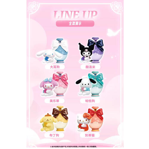 82315 Lindong Sanrio Characters Perfume Plush In Bottle - Assorted