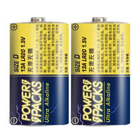 Power Packs D Alkaline Battery 2 Pack