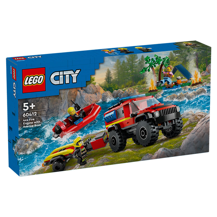 LEGO City 60412 4X4 Fire Truck With Rescue Boat Toys R Us China Official Website