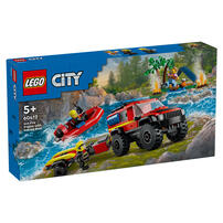 LEGO City 60412 4X4 Fire Truck With Rescue Boat