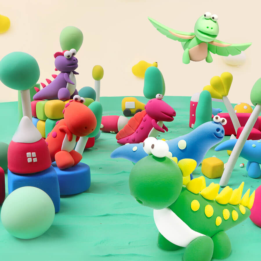 Plasticine dinosaur hot sale