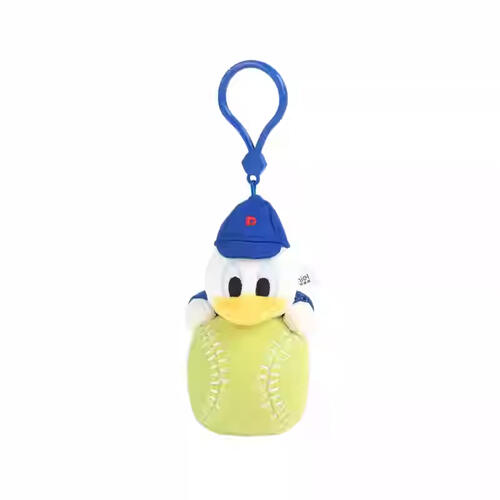 Disney-Donald Duck Lies On Baseball Plush Keychain - Assorted