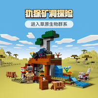 LEGO乐高 我的世界系列 21269 犰狳矿洞探险