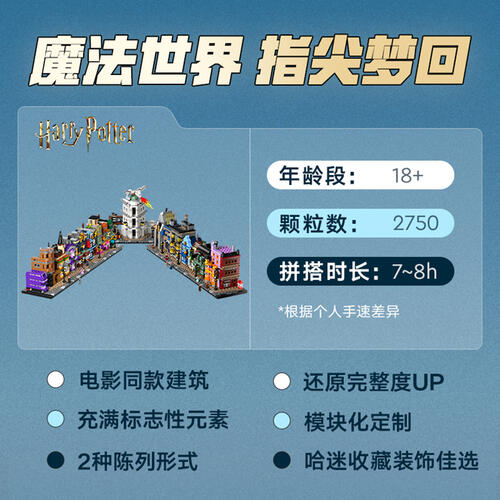 LEGO乐高 哈利波特系列 76444 迷你对角巷