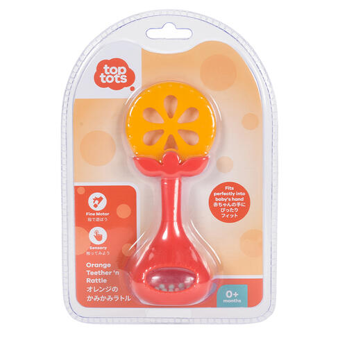 Top Tots Orange Teether 'n Rattle