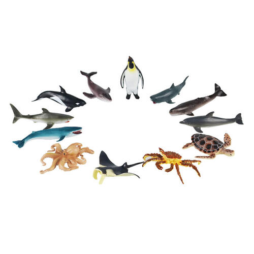 Recur 12Pieces Sea Animal Set In Tub