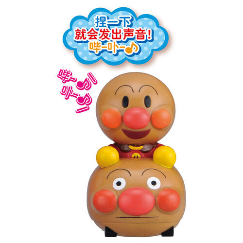 面包超人捏捏发声软胶公仔-面包超人号