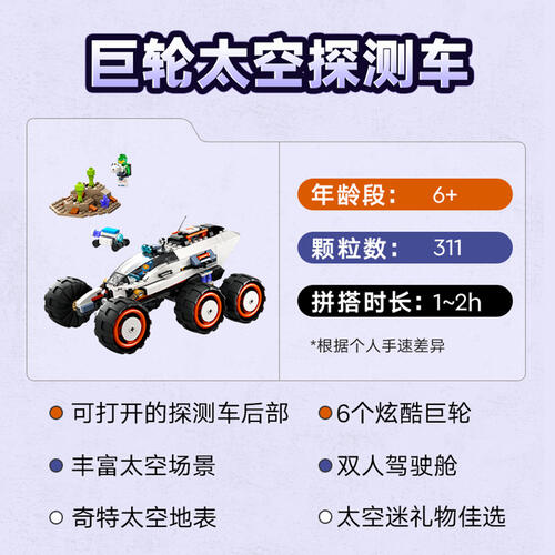 LEGO City 60431 Space Explorer Rover And Alien Life