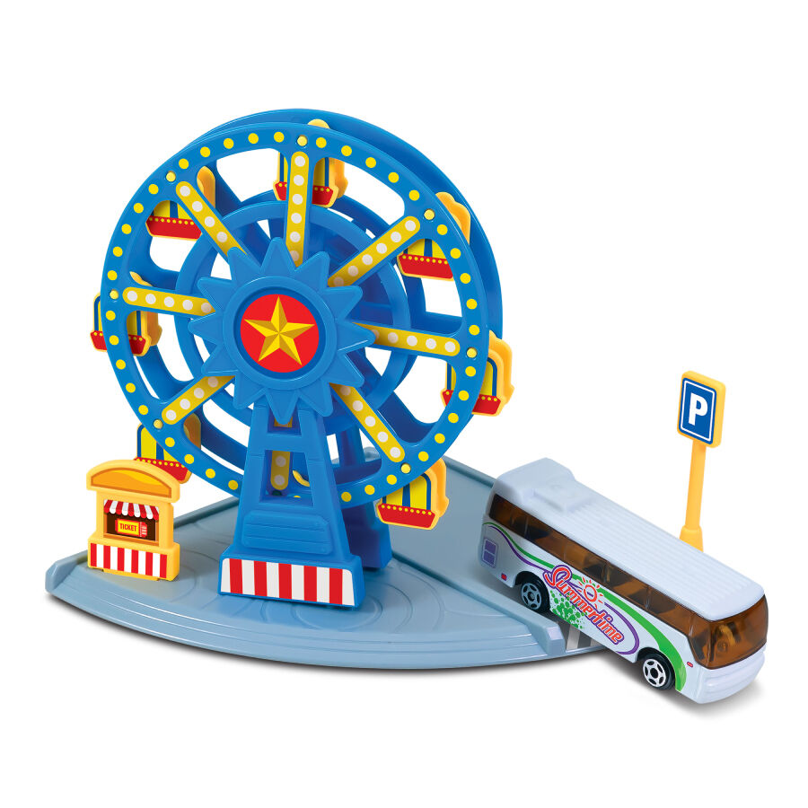 Speed City Metro Town Play Set With Vehicle - Ferris Wheel