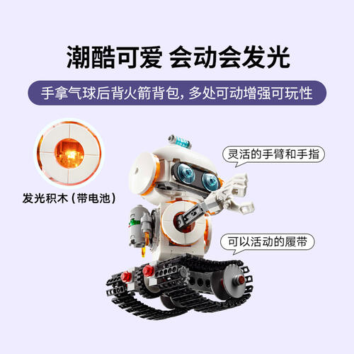 LEGO乐高 创意百变系列 31164 太空机器人