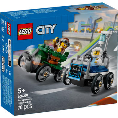 LEGO City Airplane Vs. Hospital Bed Race Car Pack 60459