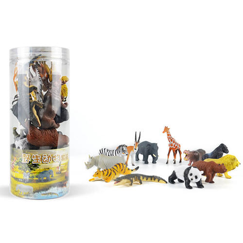 Recur 12 Pieces Wild Animal Set In Tub