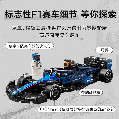 LEGO Speed Champions Williams Racing Fw46 F1? Race Car 77249