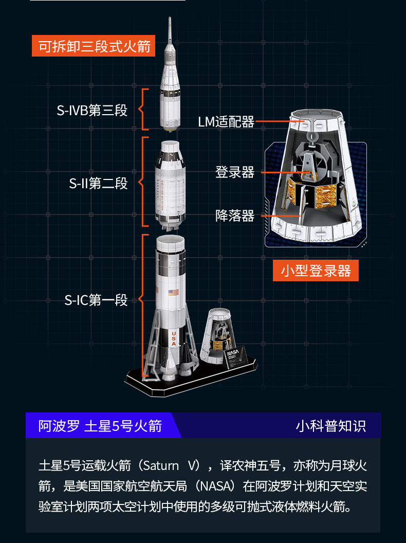 乐立方NASA-阿波罗土星5号火箭| 玩具反斗城中国官方网站| Toys