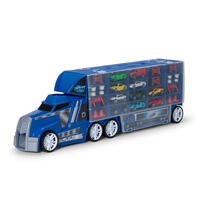 Speed City Stunt Transporter with 11 vehicles Blue