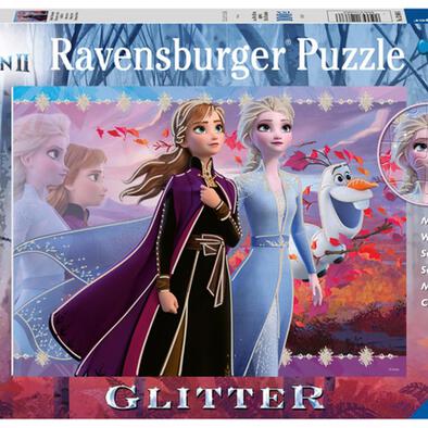 Ravensburger睿思100片装儿童拼图-冰雪奇缘2之安娜，艾莎和雪宝