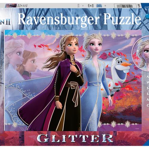 Ravensburger睿思100片装儿童拼图-冰雪奇缘2之安娜，艾莎和雪宝