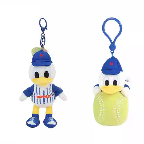Disney-Donald Duck Lies On Baseball Plush Keychain - Assorted