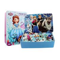 Disney Princess迪士尼公主铁盒拼图200片女孩款 1个 款式随机