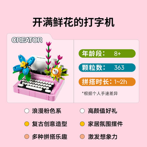 LEGO Creator Typewriter With Flowers 31169