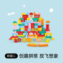 Hape智慧启蒙积木桶110pcs