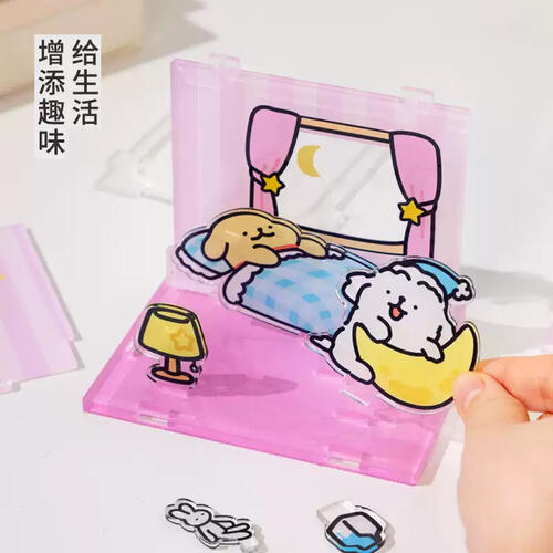  图益次元盒子线条小狗小剧场 - 随机发货