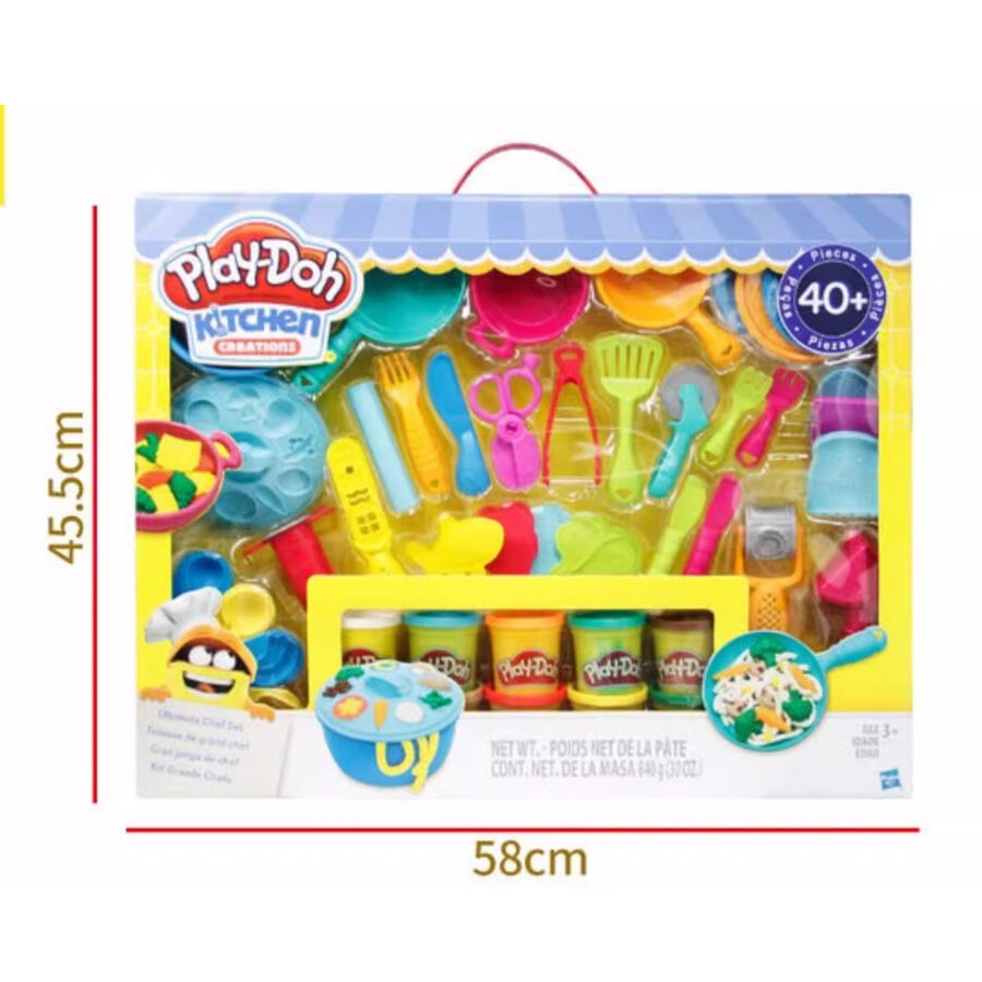 Play-Doh Kitchen Creations Ultimate Chef Play Food Set with 10 Non